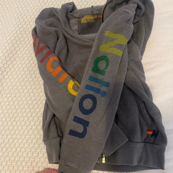 Aviator Nation Kids' Gray Hoodie - Picture 3 of 7